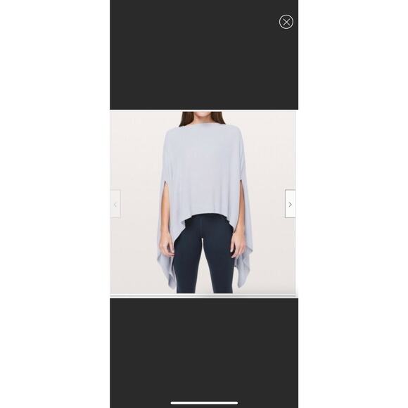 Lululemon Cape Forward Flow Knit Soft Gray One Size Athleisure Yoga Versatile OS - Picture 10 of 10
